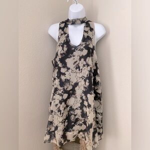 ANGL Abstract Floral Halter Dress Size L